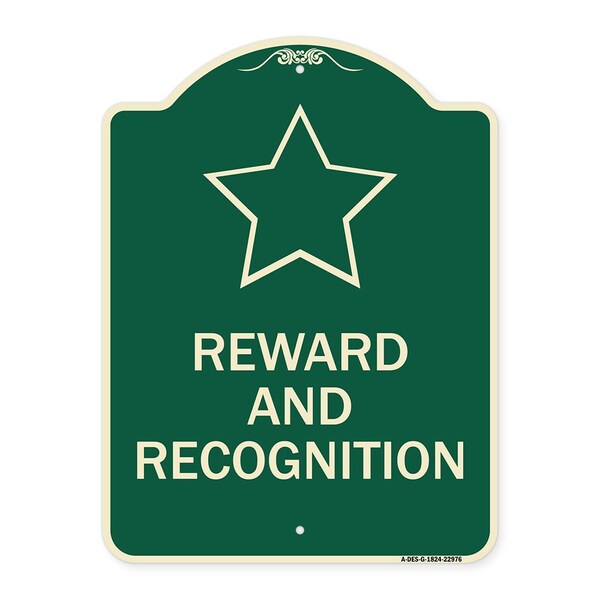 Reward and Recognition Heavy-Gauge Aluminum Architectural Sign, 24" x 18", G-1824-22976